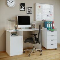 Písací Stôl Desas Biely - Nábytok do kancelárie a pracovne > Písacie stoly