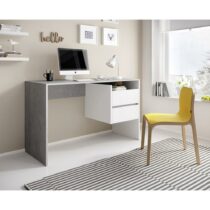 Písací Stôl Paco 3 Biela/dekor Beton - Nábytok do kancelárie a pracovne > Písacie stoly