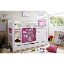 Poschodová Posteľ Koník Ružový Sammy 90x200 Cm Biela - Detská izba > Nábytok pre deti a mládež &g...