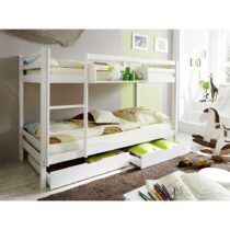 Poschodová Posteľ Rene Biela - Detská izba > Nábytok pre deti a mládež > Detské postele