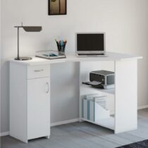 Rohový Písací Stôl Linzia Biela - Nábytok do kancelárie a pracovne > Písacie stoly