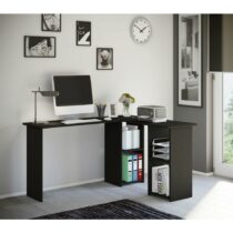 Rohový Písací Stôl Lusias Čierny - Nábytok do kancelárie a pracovne > Písacie stoly
