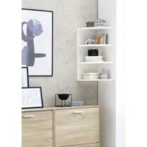 Rohový Regál Biely - Obývacie izby > Sektorový nábytok do obývačky > Regály a deliace steny