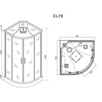 Sprchová Kabína Design 1, Cl70 - Kúpeľne > Vane, sprchové kúty a vykurovacie telesá > Sprchové...
